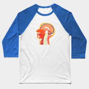 Human Anatomy- Pixelated Nasal Cavity Illustration Baseball T-Shirt